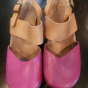 Dansko Pink and Tan Women's Shoes. Size 37
